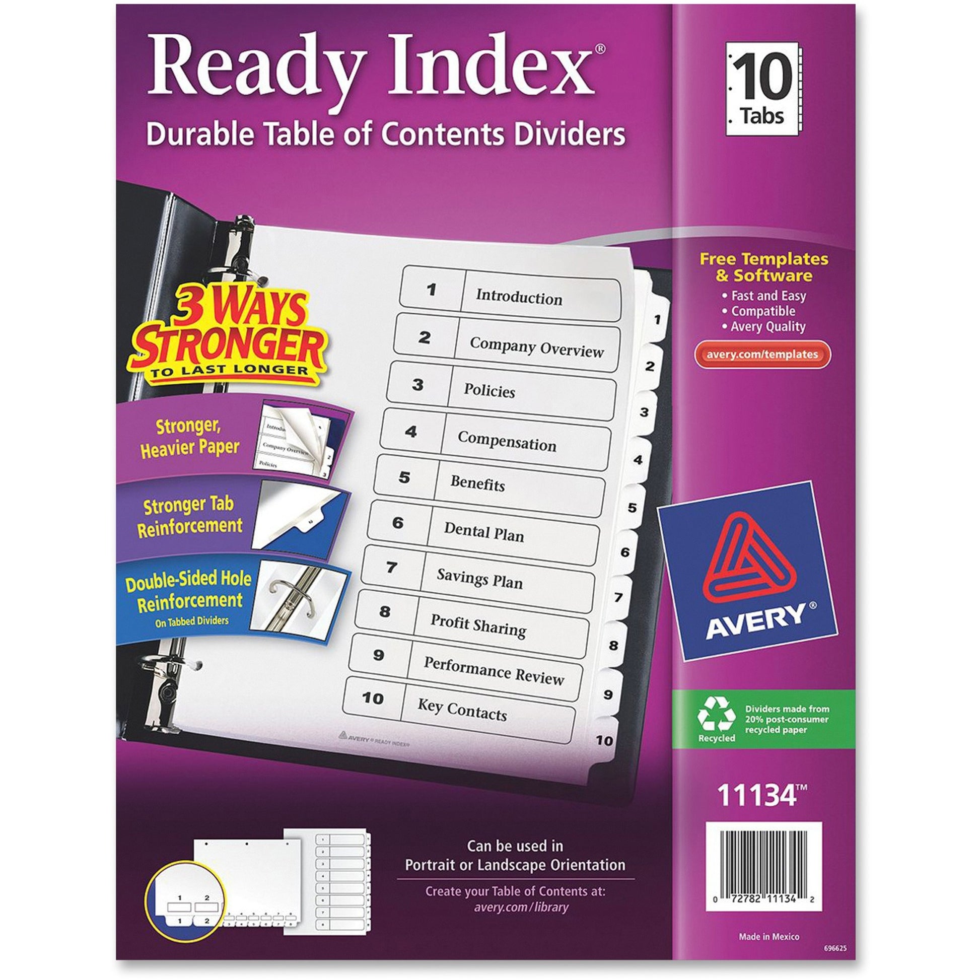 Avery&reg; Ready Index Classic Tab Binder Dividers