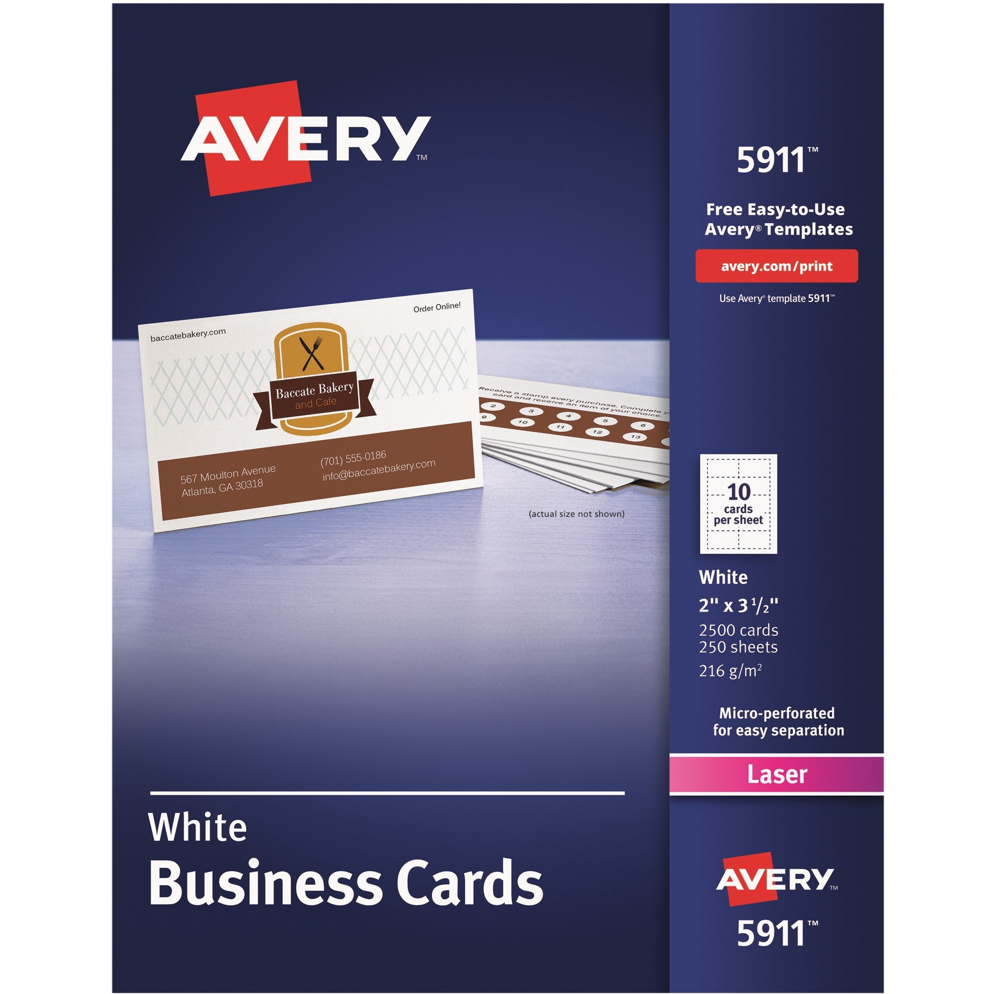 Avery&reg; Laser Business Card - White