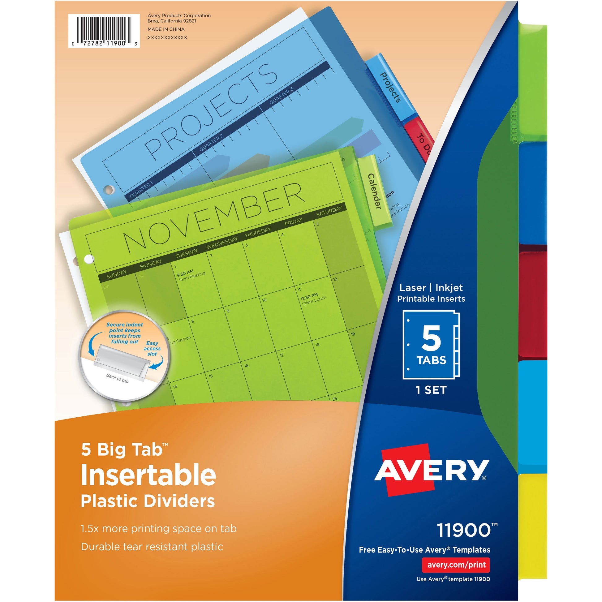 Avery&reg; Big Tab Insertable Plastic Dividers