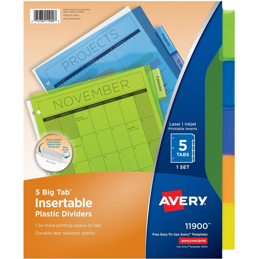 DIVIDER,INSERT,5TAB,PLAS,MI