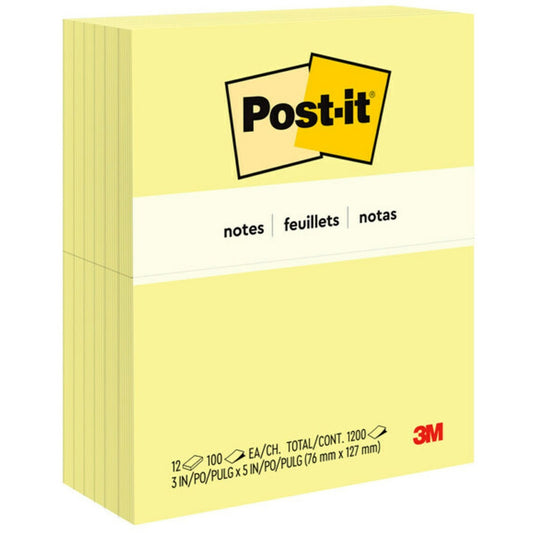 Post-it&reg; Original Pads in Canary Yellow