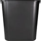 WASTEBASKET, RECT 14.5"H*BLACK