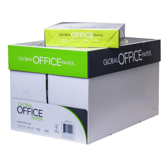 GLOOP10 Case of Global Office Copy Paper 8.5 x 11 Letter